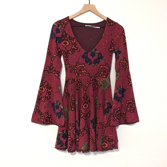 Urban Outfitters Dresses & Skirts - UO Kimchi Blue Boho Bell Sleeve Fall Mini Dress